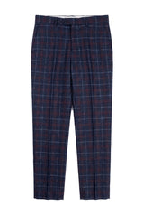 Rover - Pantalones de boda azules para hombre, estampado de cuadros tweed