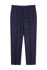 Rover - Pantalones de boda azules para hombre, estampado de cuadros tweed