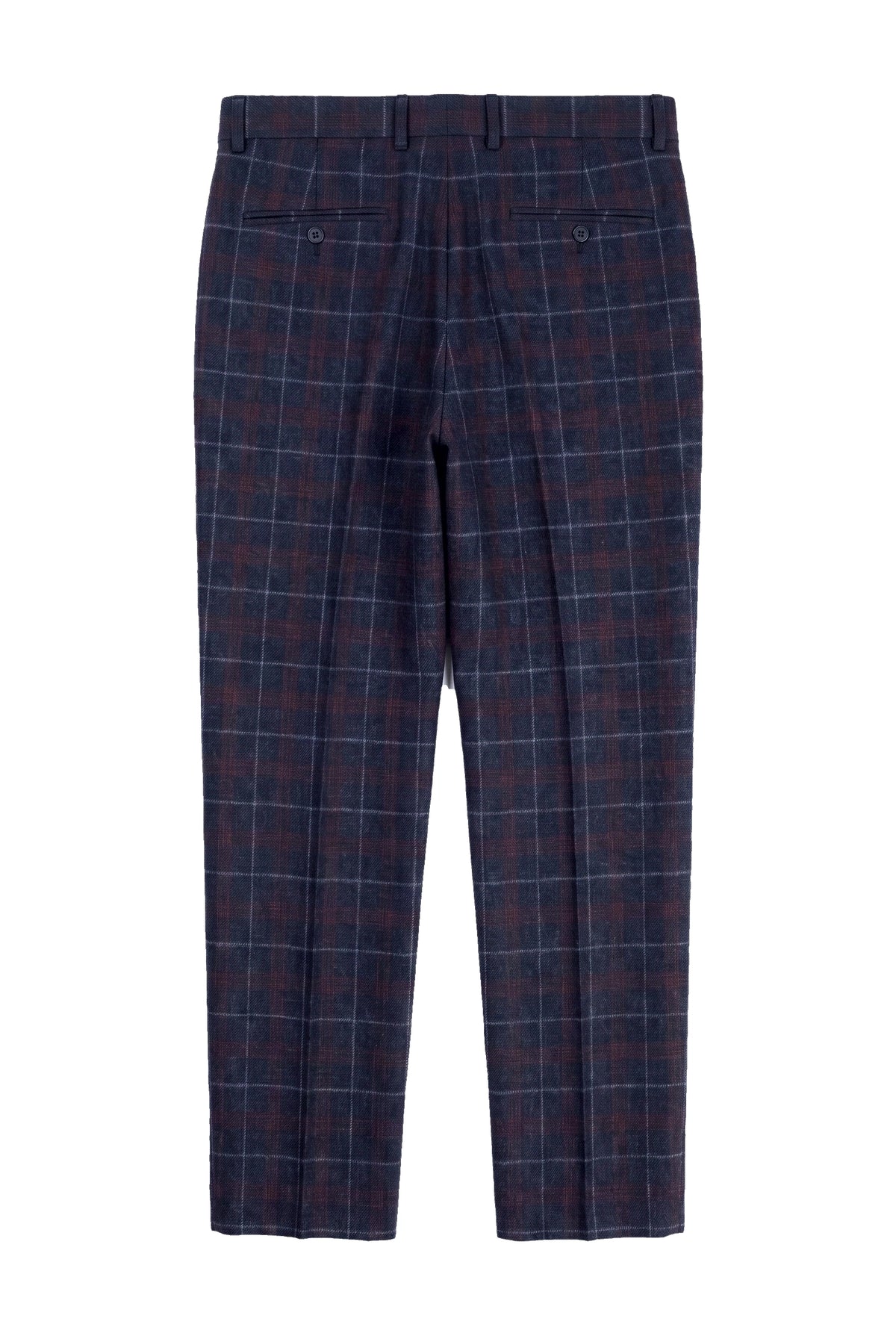 Rover - Pantalones de boda azules para hombre, estampado de cuadros tweed