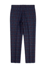 Rover - Pantalones de boda azules para hombre, estampado de cuadros tweed