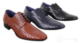 Zapatos de hombre con efecto piel de cocodrilo