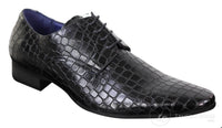 Zapatos de hombre con efecto piel de cocodrilo