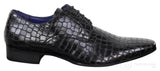 Zapatos de hombre con efecto piel de cocodrilo