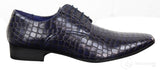 Zapatos de hombre con efecto piel de cocodrilo