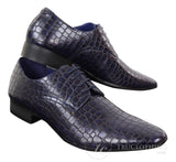 Zapatos de hombre con efecto piel de cocodrilo