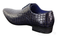 Zapatos de hombre con efecto piel de cocodrilo