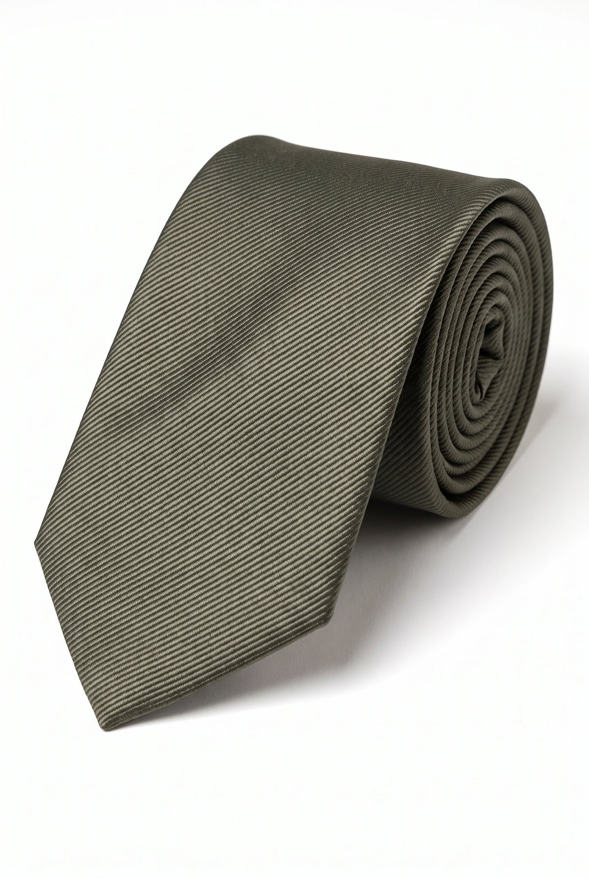 Corbata estrecha verde oscuro para hombre