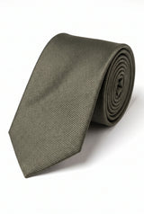 Corbata estrecha verde oscuro para hombre