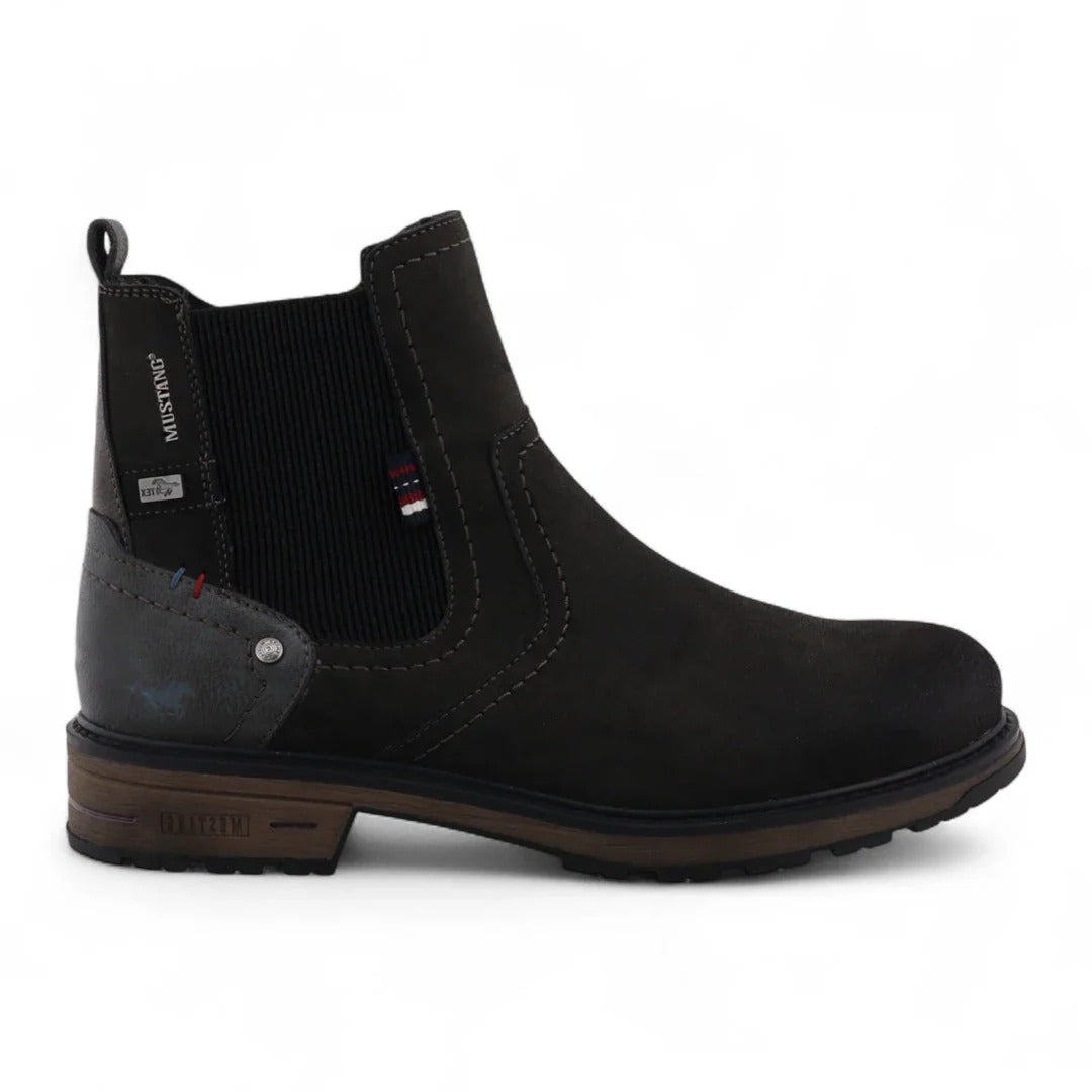 Botines Chelsea para hombre, color gris oscuro, resistentes al agua.