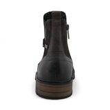 Botines Chelsea para hombre, color gris oscuro, resistentes al agua.