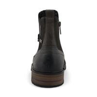 Botines Chelsea para hombre, color gris oscuro, resistentes al agua.