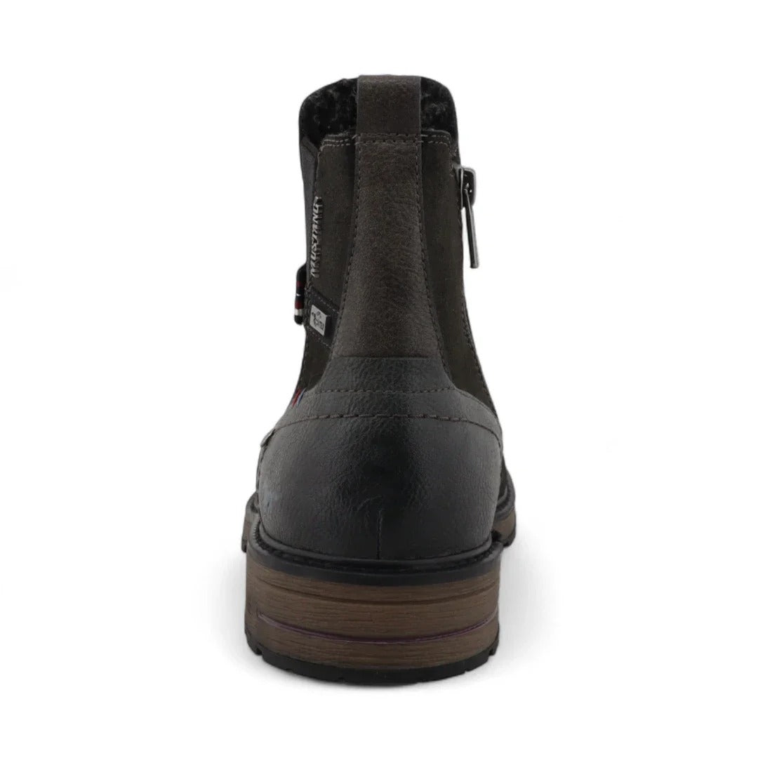 Botines Chelsea para hombre, color gris oscuro, resistentes al agua.
