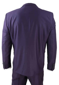 Traje de tres piezas para hombre color morado oscuro