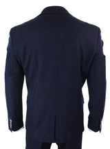 Traje de tres piezas azul vaquero para hombre