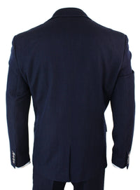 Traje de tres piezas azul vaquero para hombre