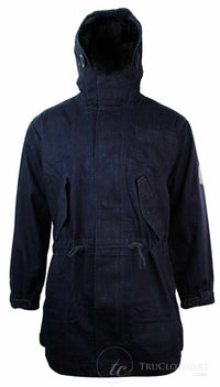 Abrigo vaquero para hombre con capucha, chaqueta vaquera forrada de felpa, gabardina de 3/4.