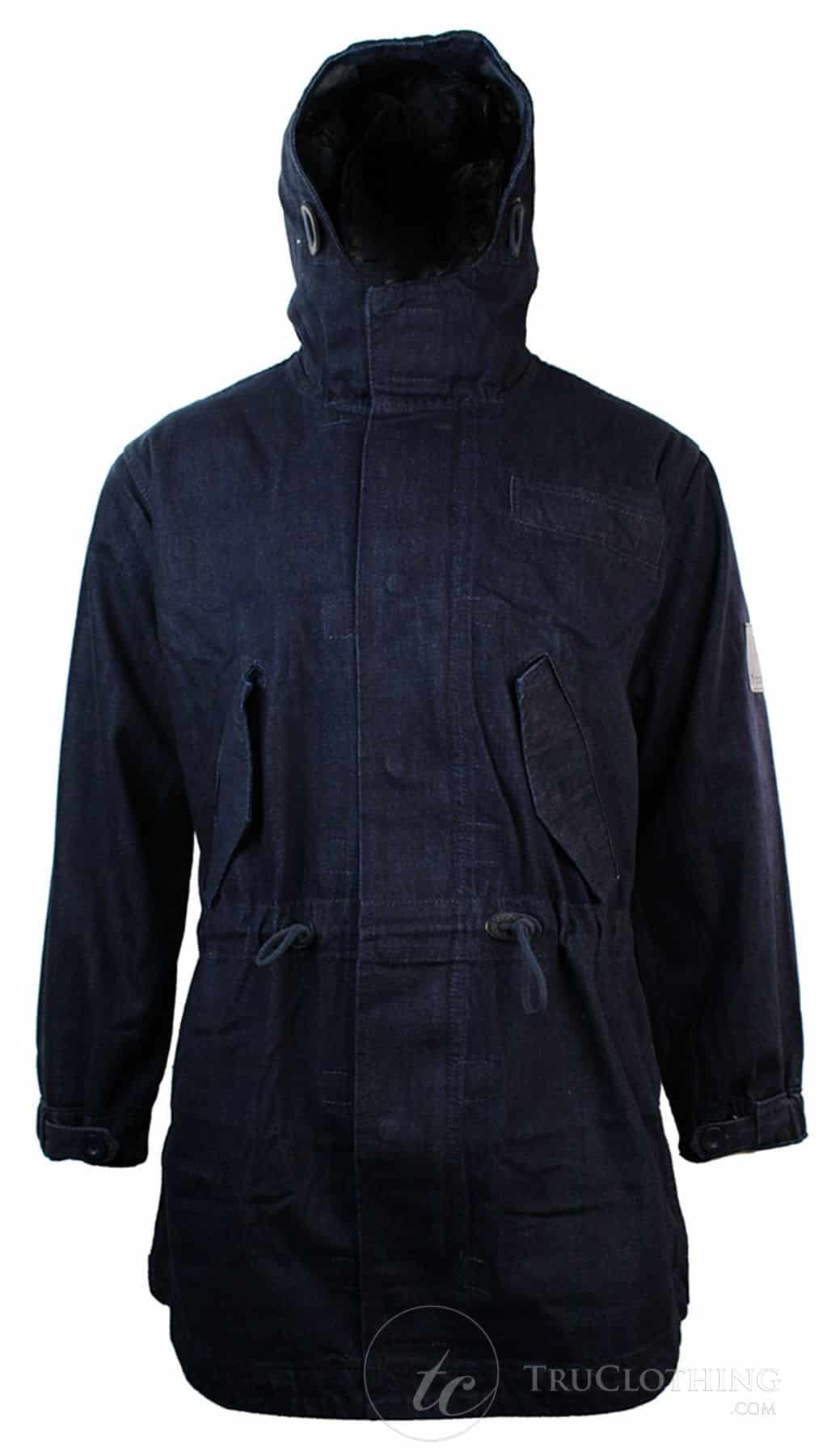 Abrigo vaquero para hombre con capucha, chaqueta vaquera forrada de felpa, gabardina de 3/4.