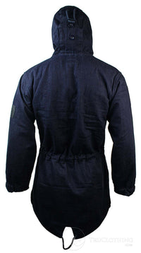 Abrigo vaquero para hombre con capucha, chaqueta vaquera forrada de felpa, gabardina de 3/4.