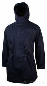 Abrigo vaquero para hombre con capucha, chaqueta vaquera forrada de felpa, gabardina de 3/4.