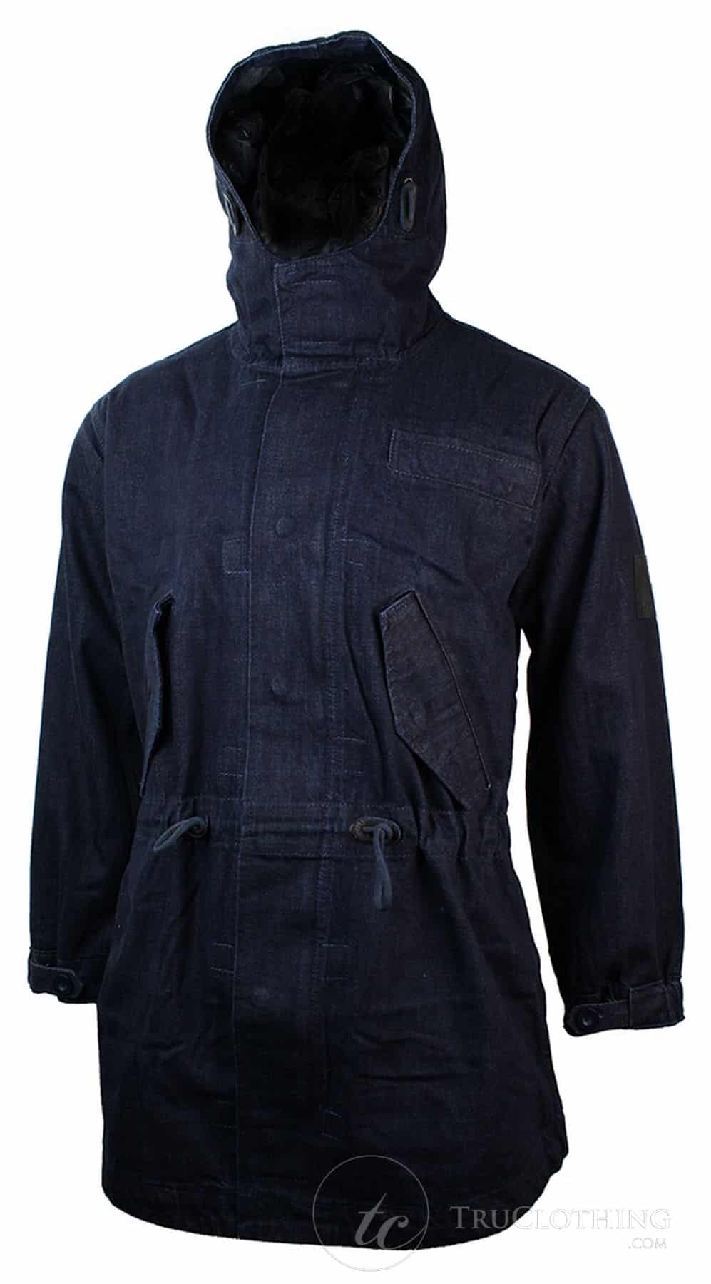 Abrigo vaquero para hombre con capucha, chaqueta vaquera forrada de felpa, gabardina de 3/4.