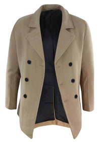 Abrigo cruzado para hombre - Camel