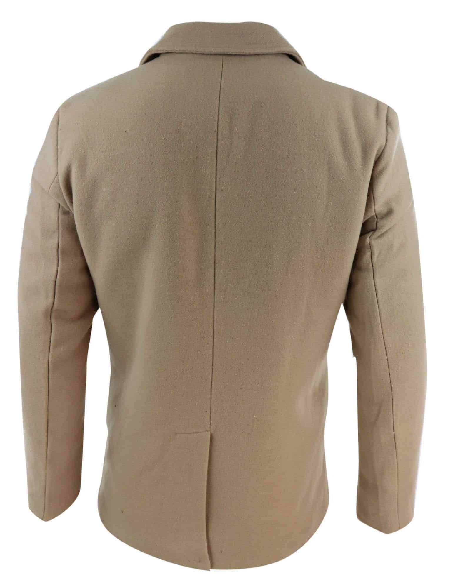 Abrigo cruzado para hombre - Camel