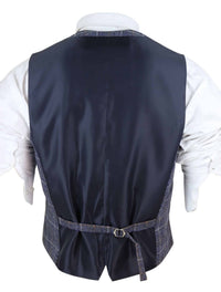 Chaleco cruzado para hombre con cadena - Cavani Bonita - Azul