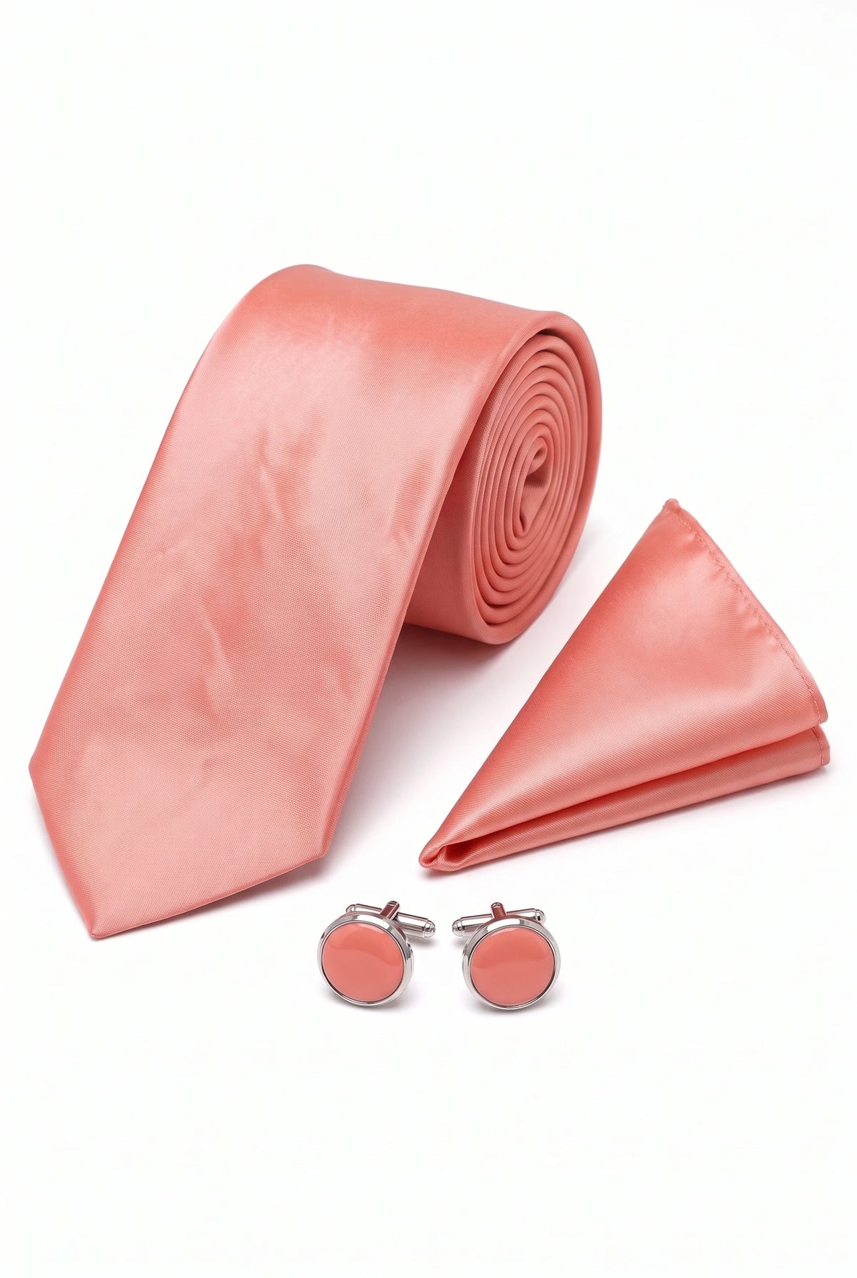 Conjunto de corbata rosa empolvado para hombre
