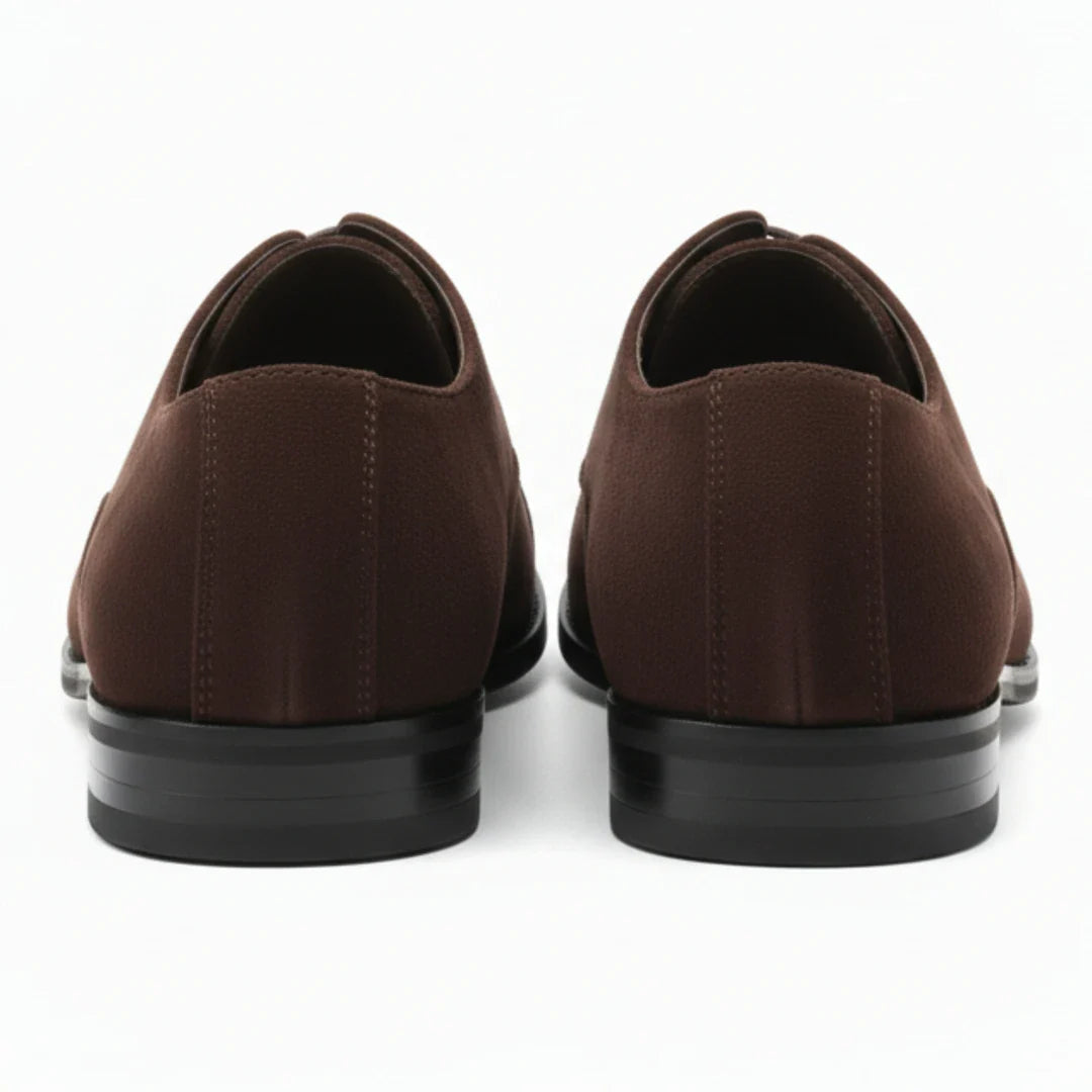 Zapatos Oxford de hombre con cordones y acabado de gamuza sintética