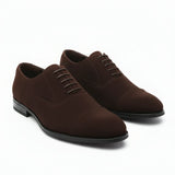Zapatos Oxford de hombre con cordones y acabado de gamuza sintética
