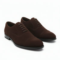 Zapatos Oxford de hombre con cordones y acabado de gamuza sintética