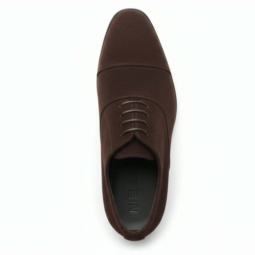 Zapatos Oxford de hombre con cordones y acabado de gamuza sintética