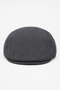 Gorra plana para hombre de lana con estampado de espiga y tweed color carbón, estilo clásico de los años 20, unisex, Del Boy