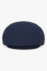 Gorra plana para hombre de lana con estampado de espiga, tweed azul marino, estilo clásico de los años 20, unisex, Del Boy