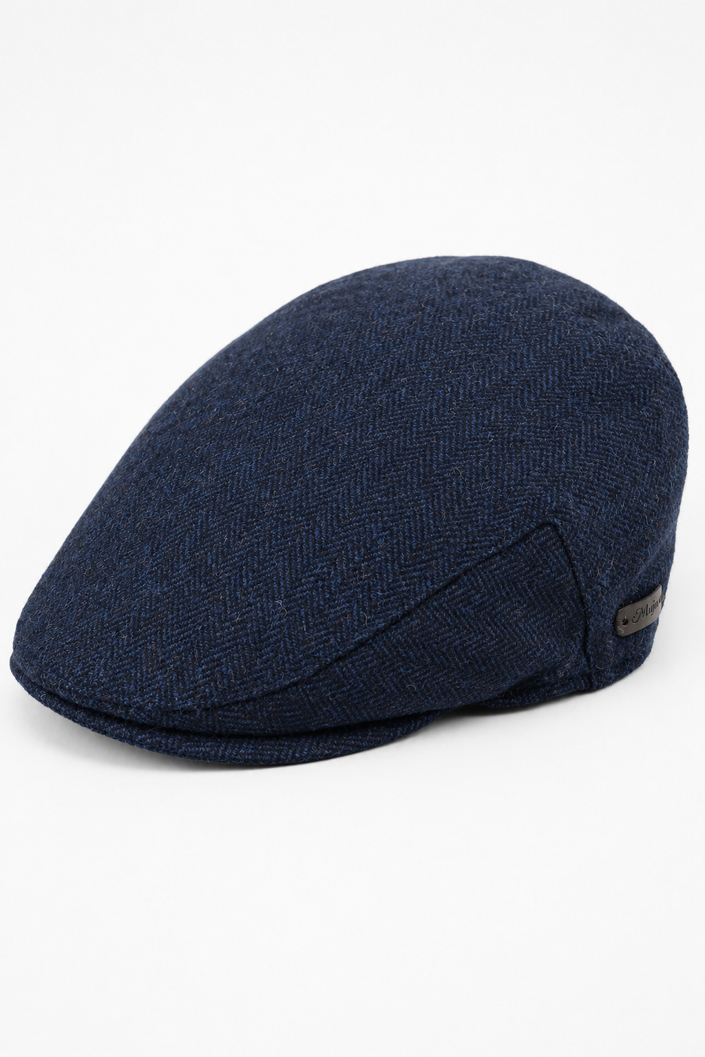 Gorra plana para hombre de lana con estampado de espiga, tweed azul marino, estilo clásico de los años 20, unisex, Del Boy