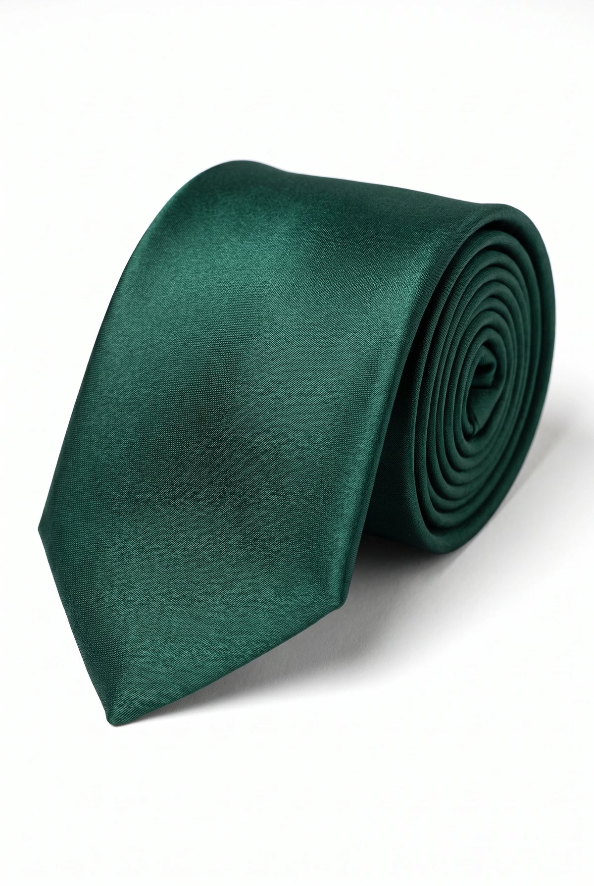 Conjunto de corbata verde bosque para hombre con pañuelo de bolsillo y gemelos.