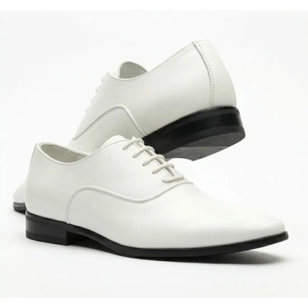 Zapatos Oxford formales de hombre de piel sintética charol.