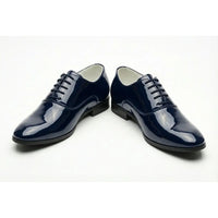 Zapatos Oxford formales de hombre de piel sintética charol.