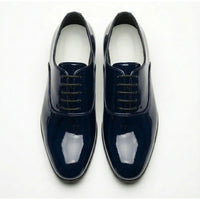 Zapatos Oxford formales de hombre de piel sintética charol.