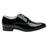 Zapatos Oxford formales de hombre de piel sintética charol.
