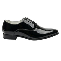 Zapatos Oxford formales de hombre de piel sintética charol.
