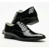 Zapatos Oxford formales de hombre de piel sintética charol.