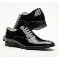 Zapatos Oxford formales de hombre de piel sintética charol.