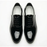 Zapatos Oxford formales de hombre de piel sintética charol.