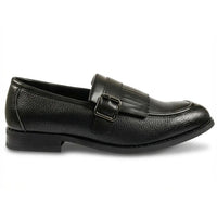 Mocasines sin cordones con hebilla y flecos para hombre