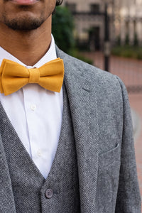 Pajarita doble de oro para hombre
