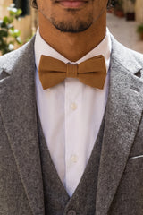 Pajarita doble de oro para hombre