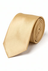 Conjunto de corbata dorada para hombre