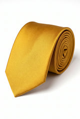 Conjunto de corbata dorada para hombre