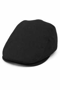 Gorra plana negra de hombre estilo abuelo Baker, 8 paneles, tweed, estilo vintage clásico elegante informal de los años 20.